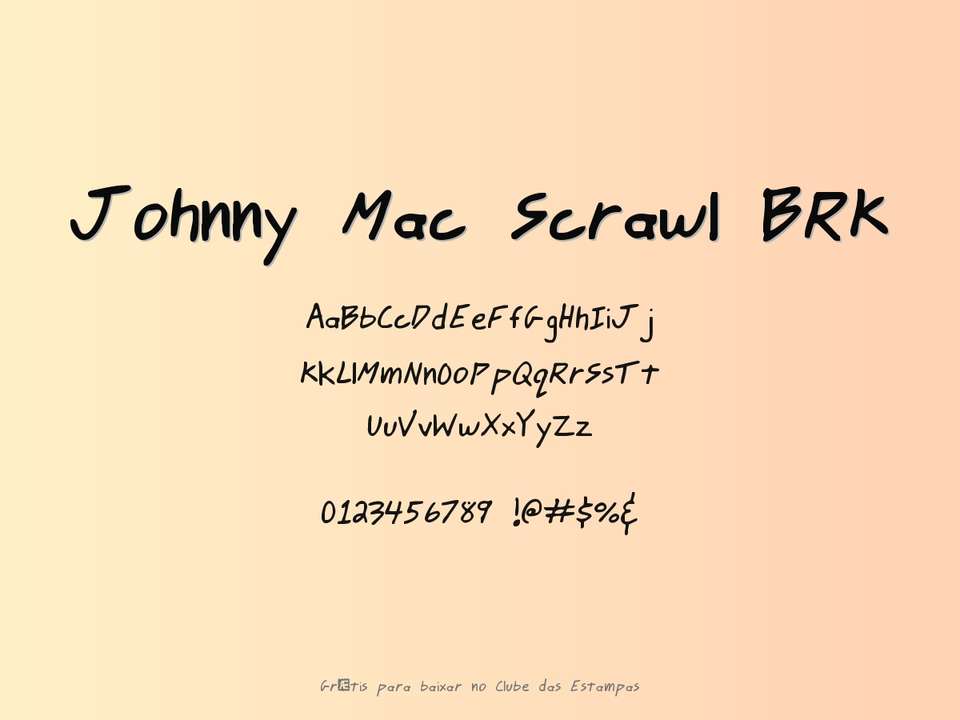Fonte Johnny Mac Scrawl Brk Grátis Para Baixar