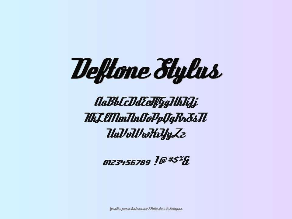 Fonte Deftone Stylus Grátis Para Baixar