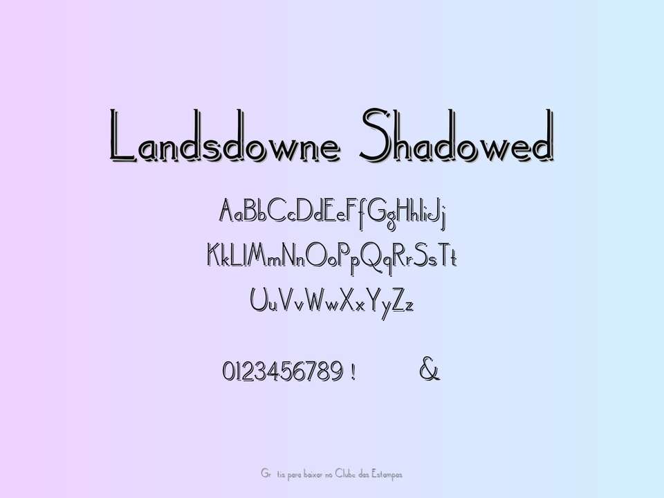 Fonte Landsdowne Shadowed Grátis Para Baixar