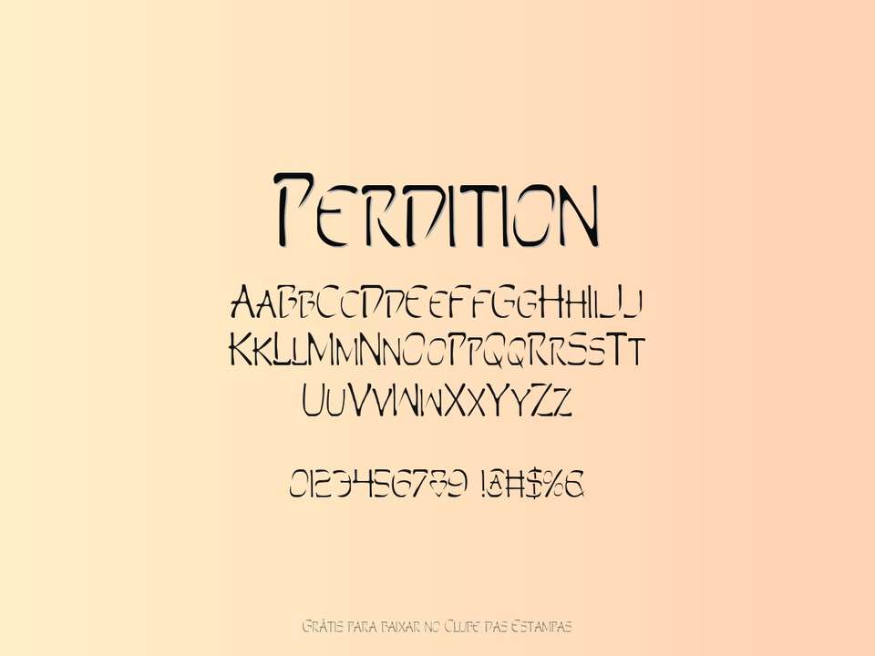 Fonte Perdition Grátis Para Baixar