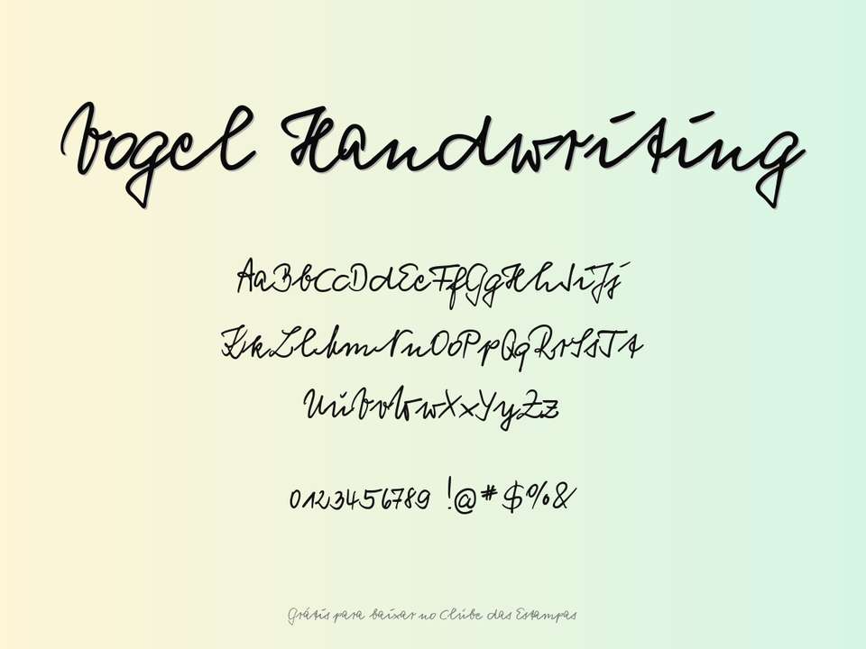 Fonte Vogel Handwriting Grátis Para Baixar