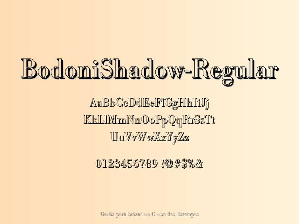 Fonte Bodonishadow Regular Grátis Para Baixar