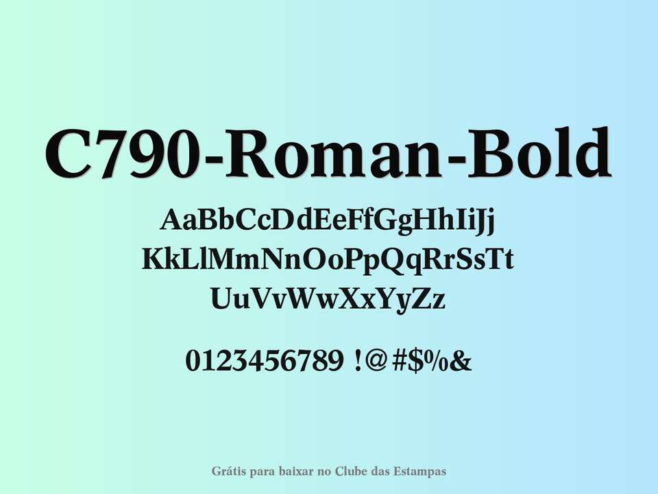 Fonte C790 Roman Bold Grátis Para Baixar