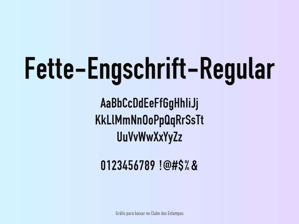 Fonte Fette Engschrift Regular Grátis Para Baixar