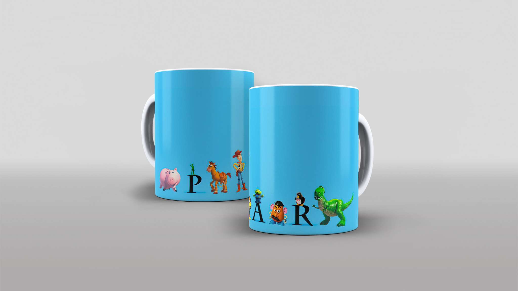 Arte Personagens Toy Story Pixar Para Caneca