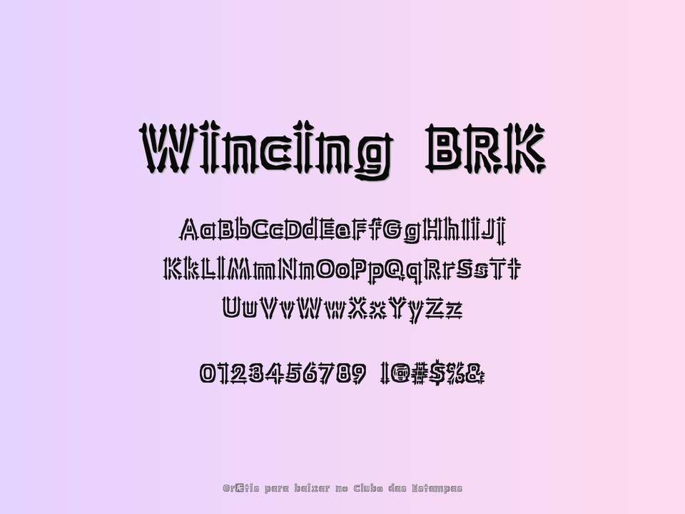 Fonte Wincing Brk Grátis Para Baixar