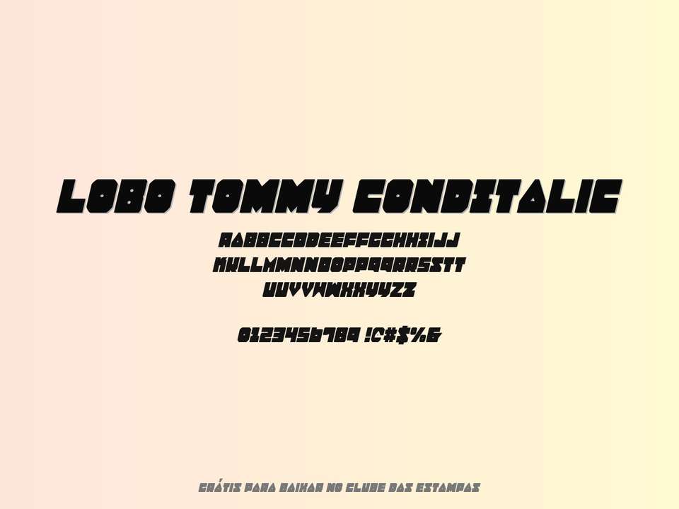 Fonte Lobo Tommy Conditalic Grátis Para Baixar