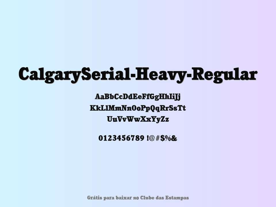 Fonte Calgaryserial Heavy Regular Grátis Para Baixar