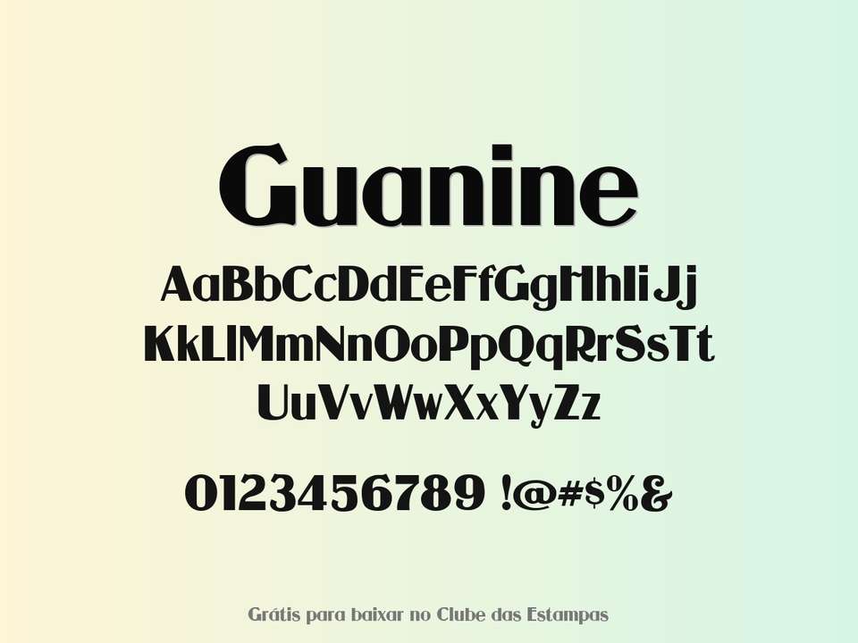 Fonte Guanine Grátis Para Baixar
