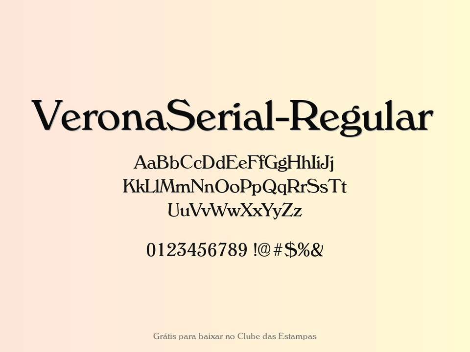 Fonte Veronaserial Regular Grátis Para Baixar