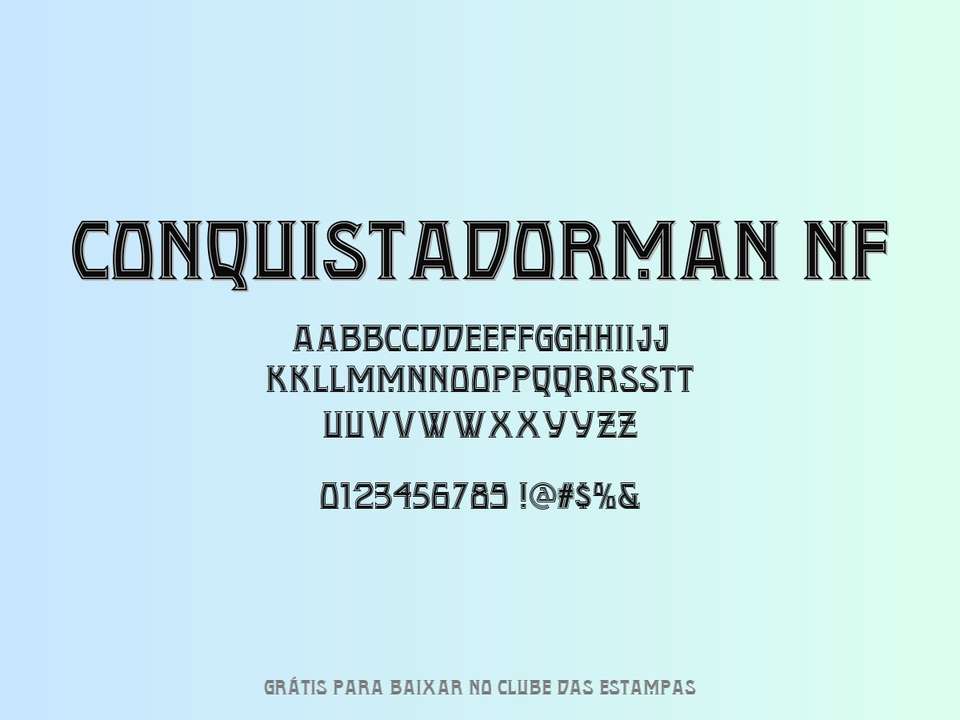 Fonte Conquistadorman Nf Grátis Para Baixar