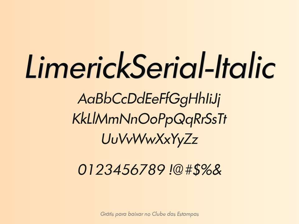 Fonte Limerickserial Italic Grátis Para Baixar