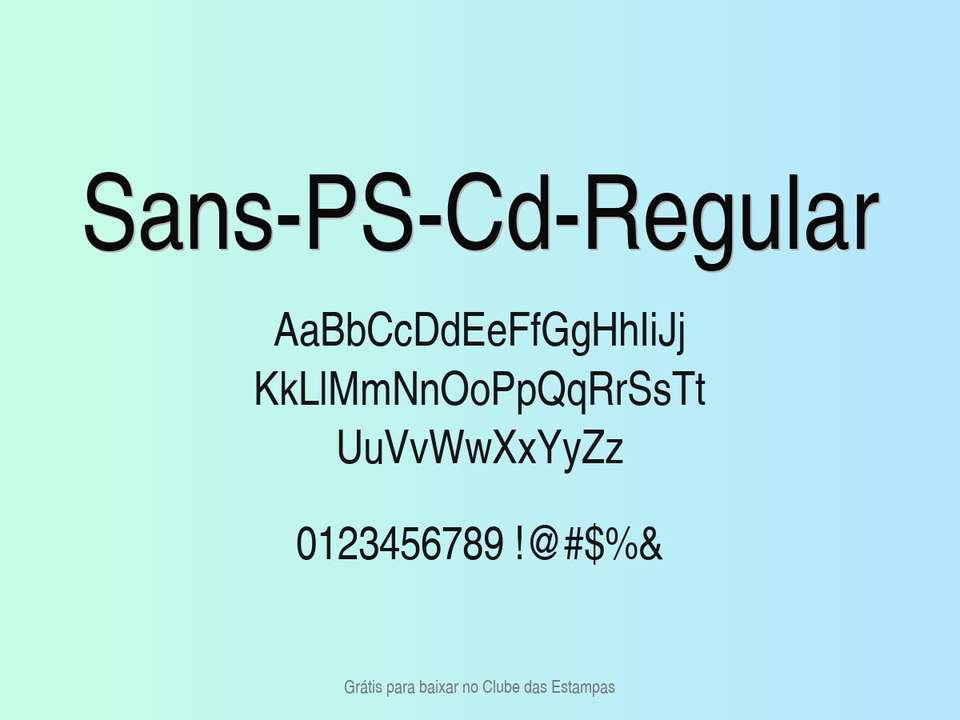 Fonte Sans Ps Cd Regular Grátis Para Baixar