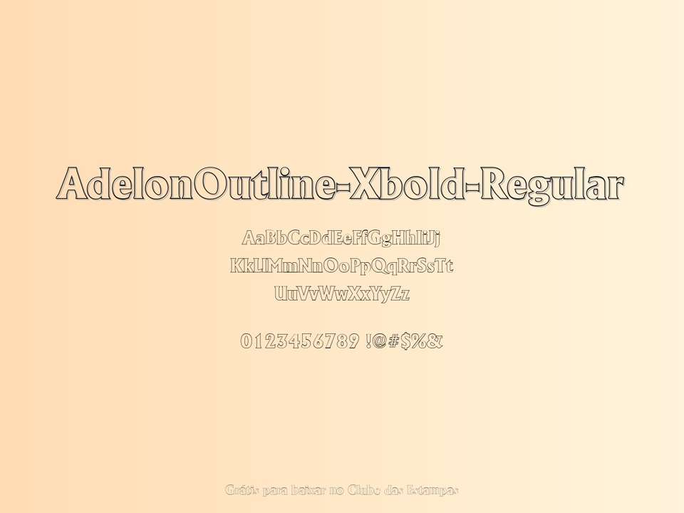 Fonte Adelonoutline Xbold Regular Grátis Para Baixar