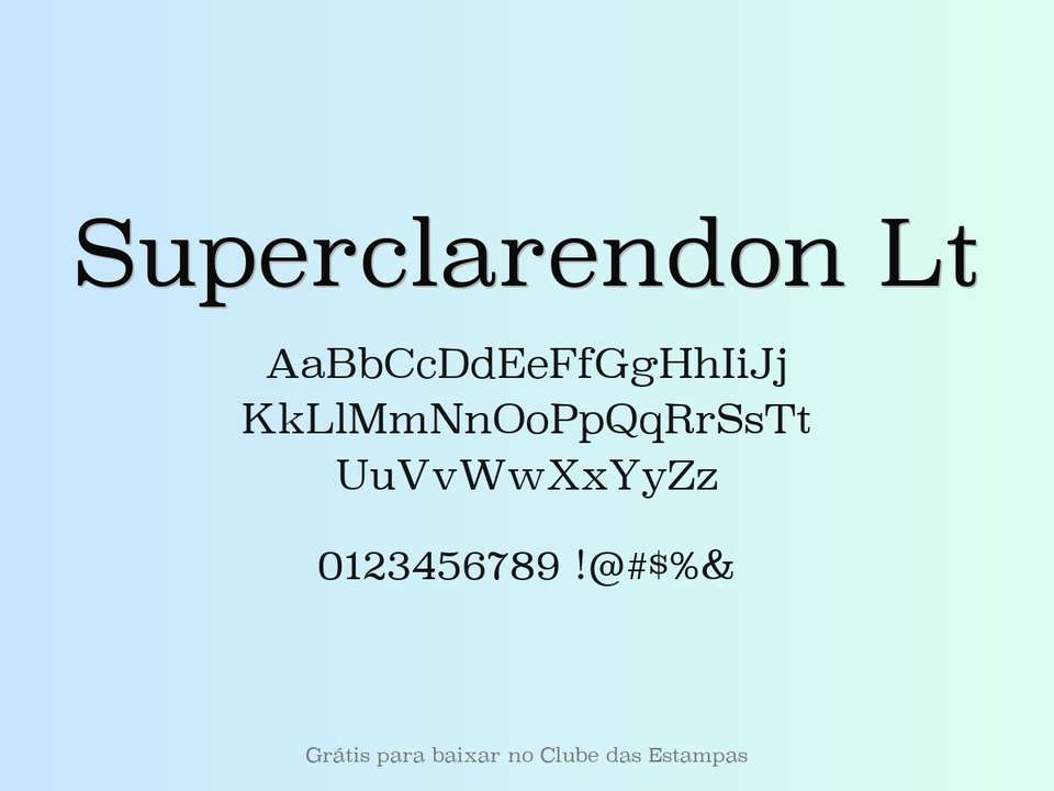 Fonte Superclarendon Lt Grátis Para Baixar