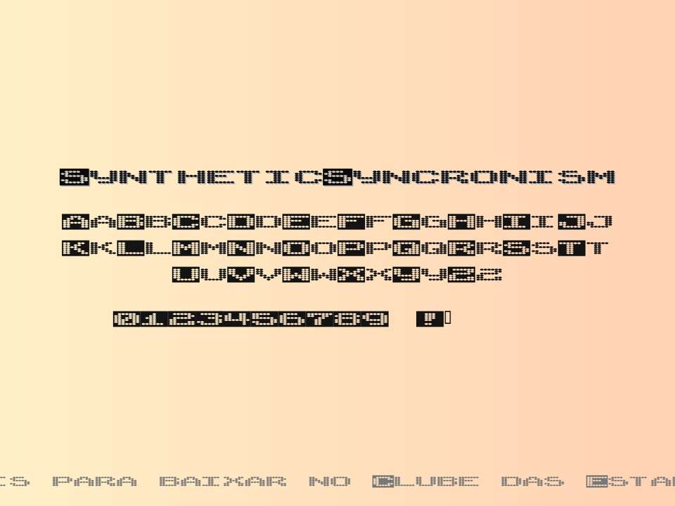 Fonte Syntheticsyncronism Grátis Para Baixar