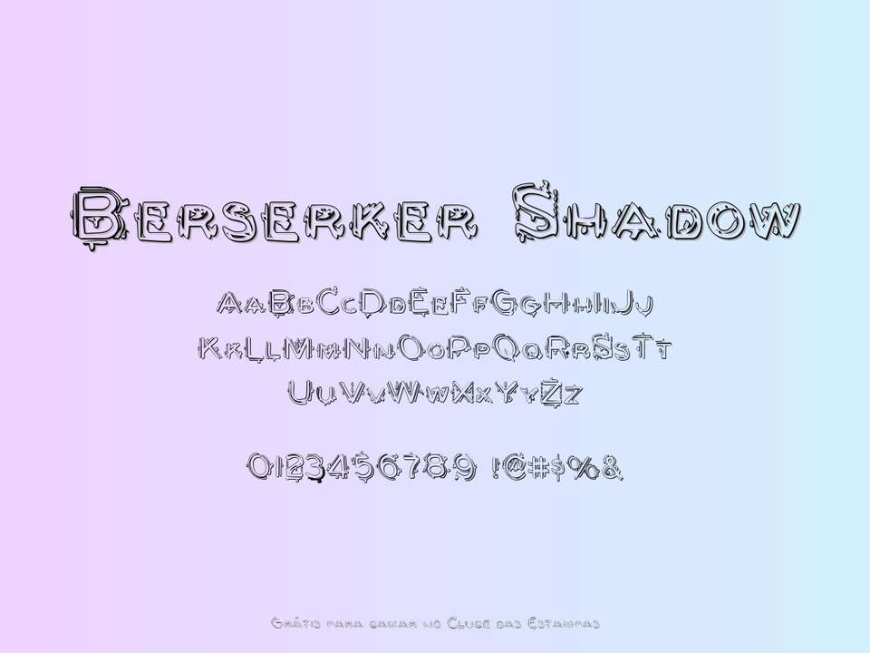Fonte Berserker Shadow Grátis Para Baixar