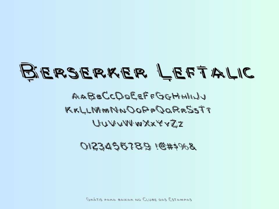 Fonte Berserker Leftalic Grátis Para Baixar
