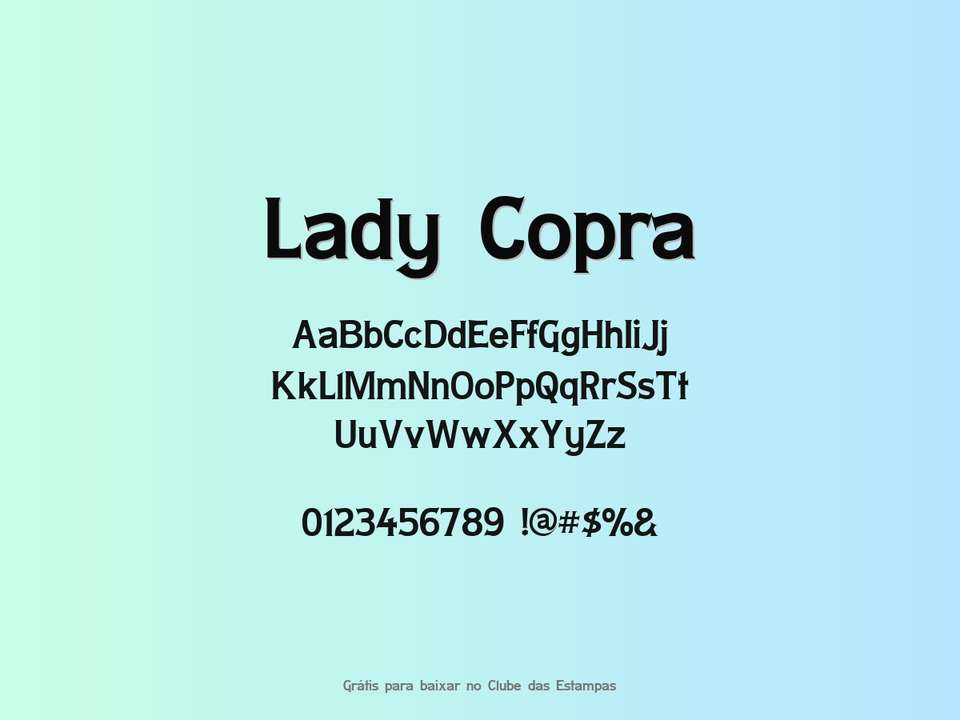 Fonte Lady Copra Grátis Para Baixar