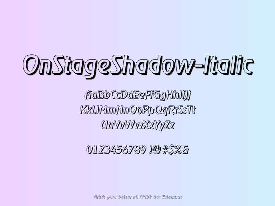 Fonte Onstageshadow Italic Grátis Para Baixar