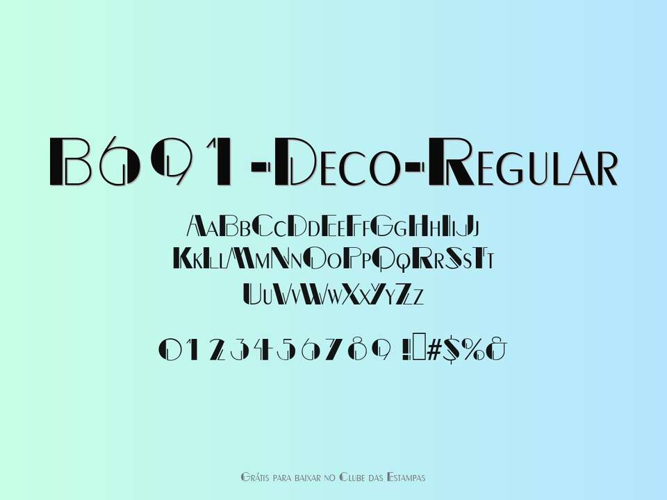 Fonte B691 Deco Regular Grátis Para Baixar