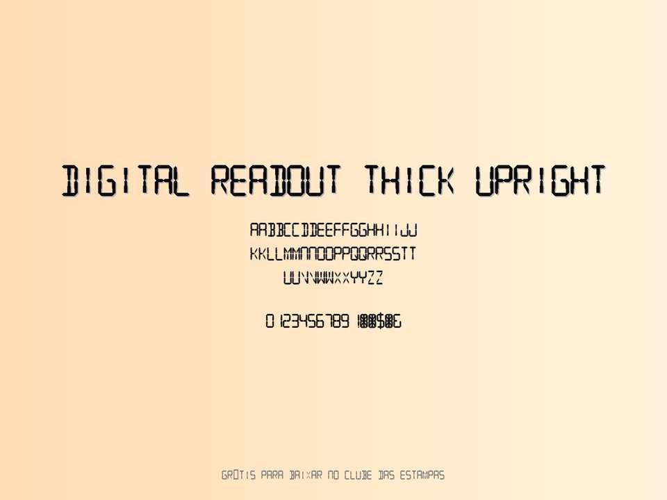 Fonte Digital Readout Thick Upright Grátis Para Baixar