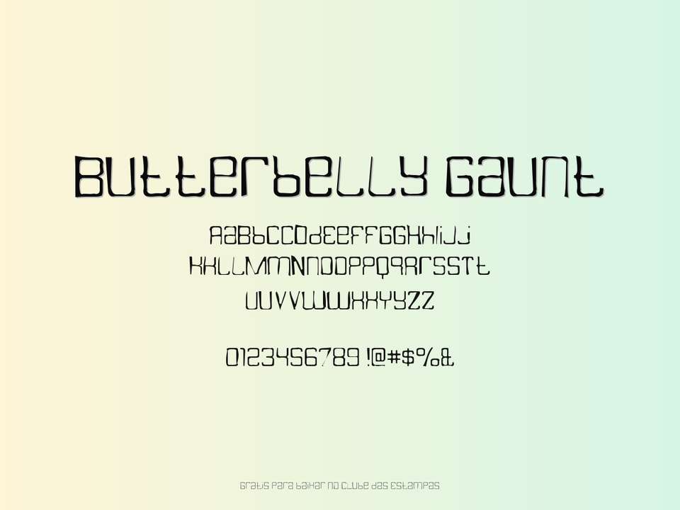 Fonte Butterbelly Gaunt Grátis Para Baixar