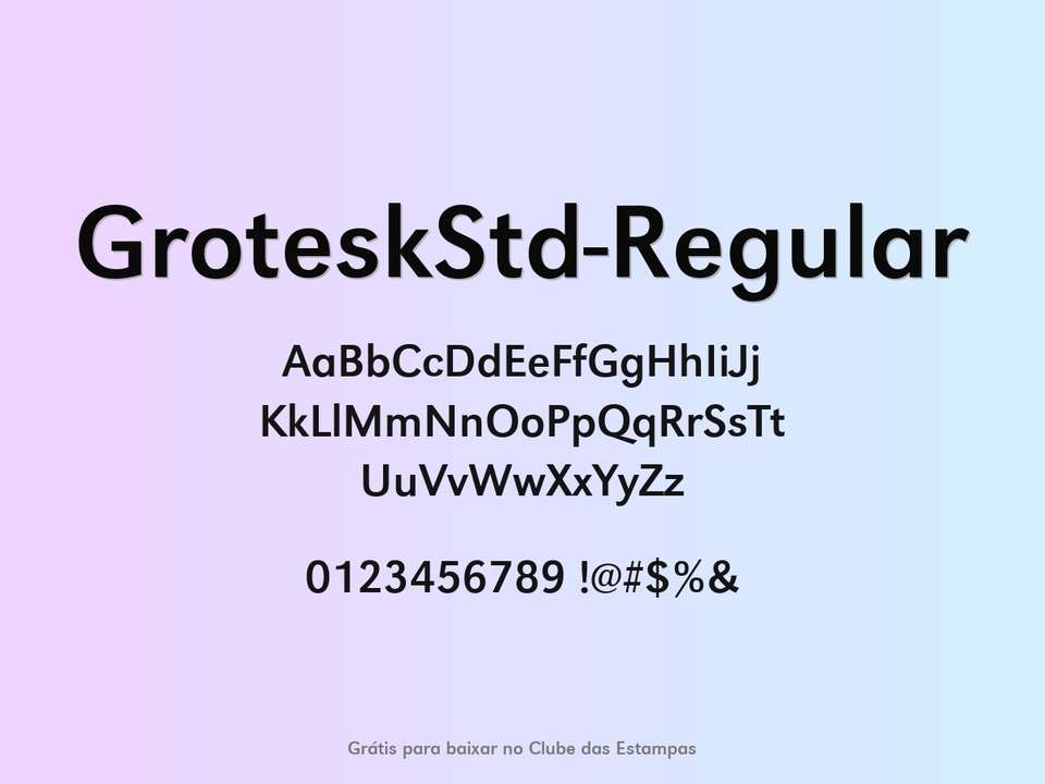 Fonte Groteskstd Regular Grátis Para Baixar