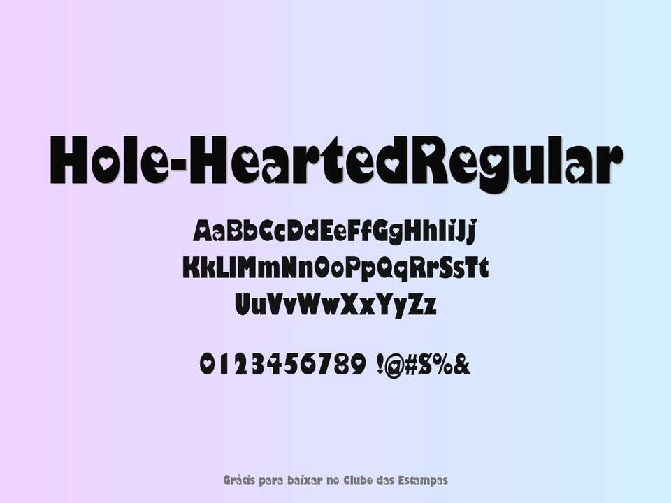 Fonte Hole Heartedregular Grátis Para Baixar
