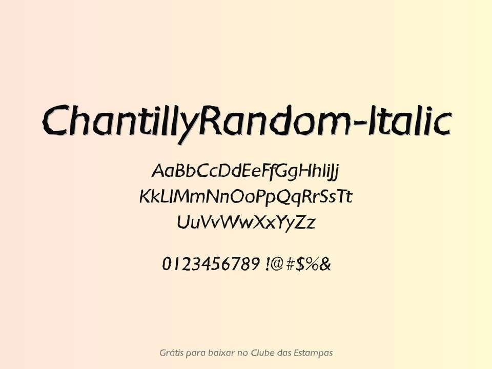 Fonte Chantillyrandom Italic Grátis Para Baixar