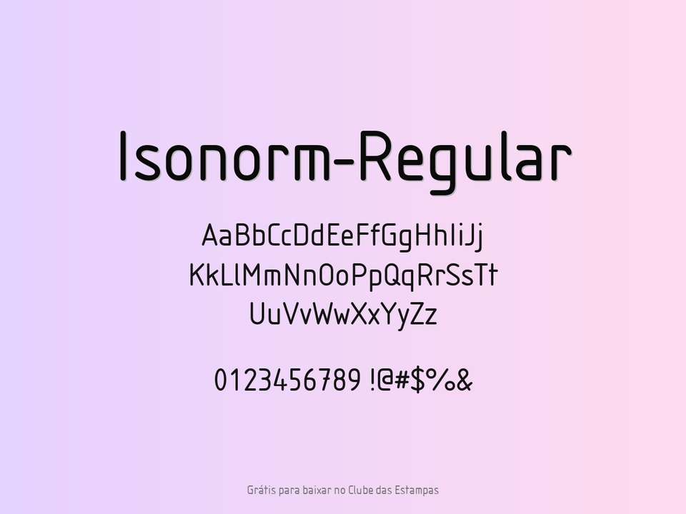Fonte Isonorm Regular Grátis Para Baixar