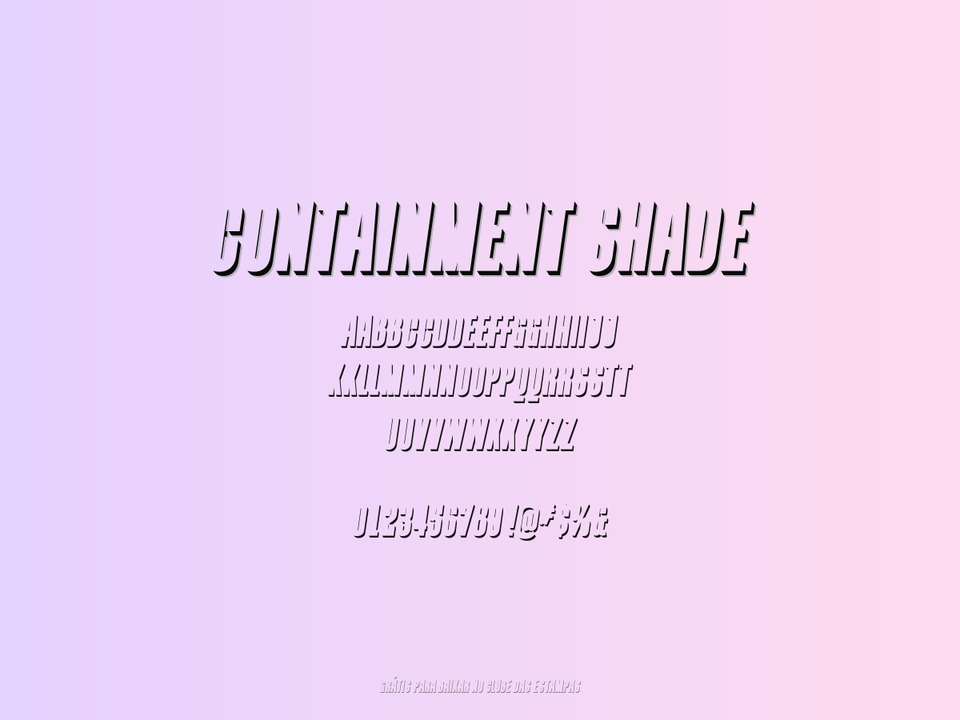 Fonte Containment Shade Grátis Para Baixar