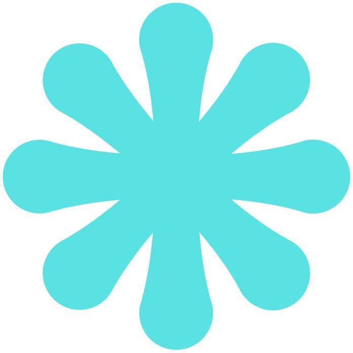 Flor Estilizada Azul Turquesa Flores Png Grátis Para Baixar