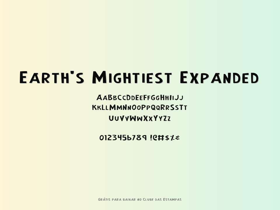 Fonte Earth's Mightiest Expanded Grátis Para Baixar