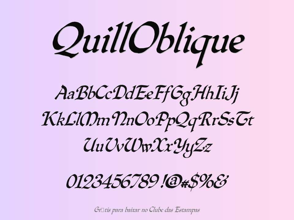 Fonte Quilloblique Grátis Para Baixar