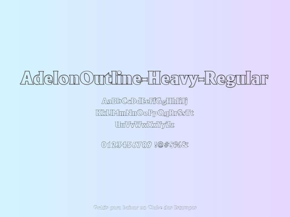Fonte Adelonoutline Heavy Regular Grátis Para Baixar