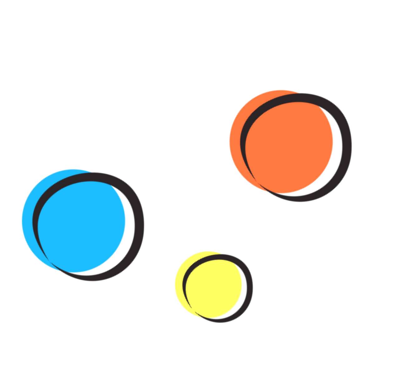 Círculos Abstratos Azul Laranja Amarelo Formas Abstratas Png Grátis Para Baixar