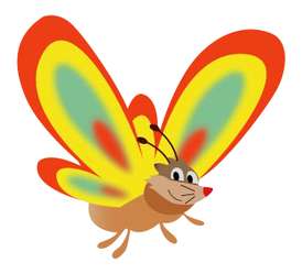 Borboleta Vibrante Estilizada Natureza Png Grátis Para Baixar
