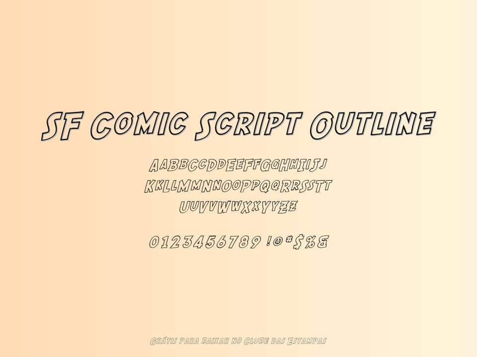 Fonte Sf Comic Script Outline Grátis Para Baixar