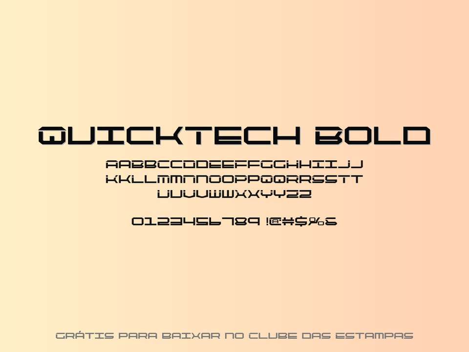 Fonte Quicktech Bold Grátis Para Baixar