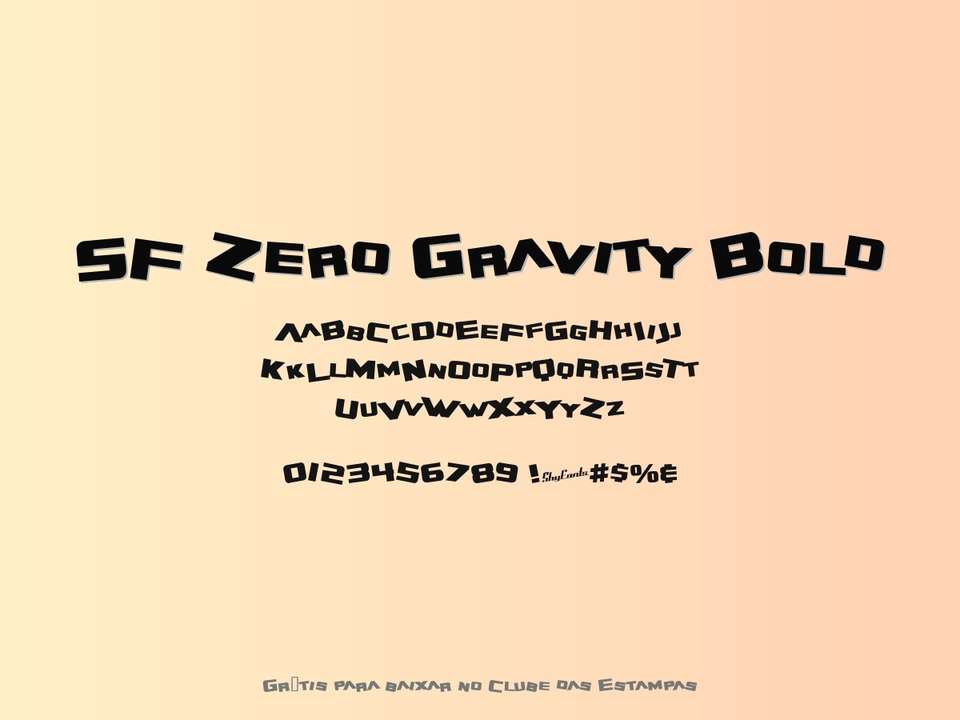 Fonte Sf Zero Gravity Bold Grátis Para Baixar
