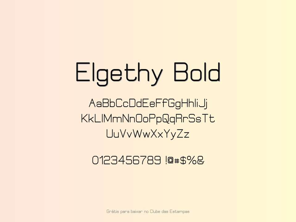 Fonte Elgethy Bold Grátis Para Baixar