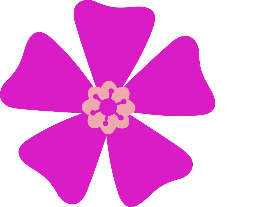 Flor Magenta Estilizada Flores Png Grátis Para Baixar