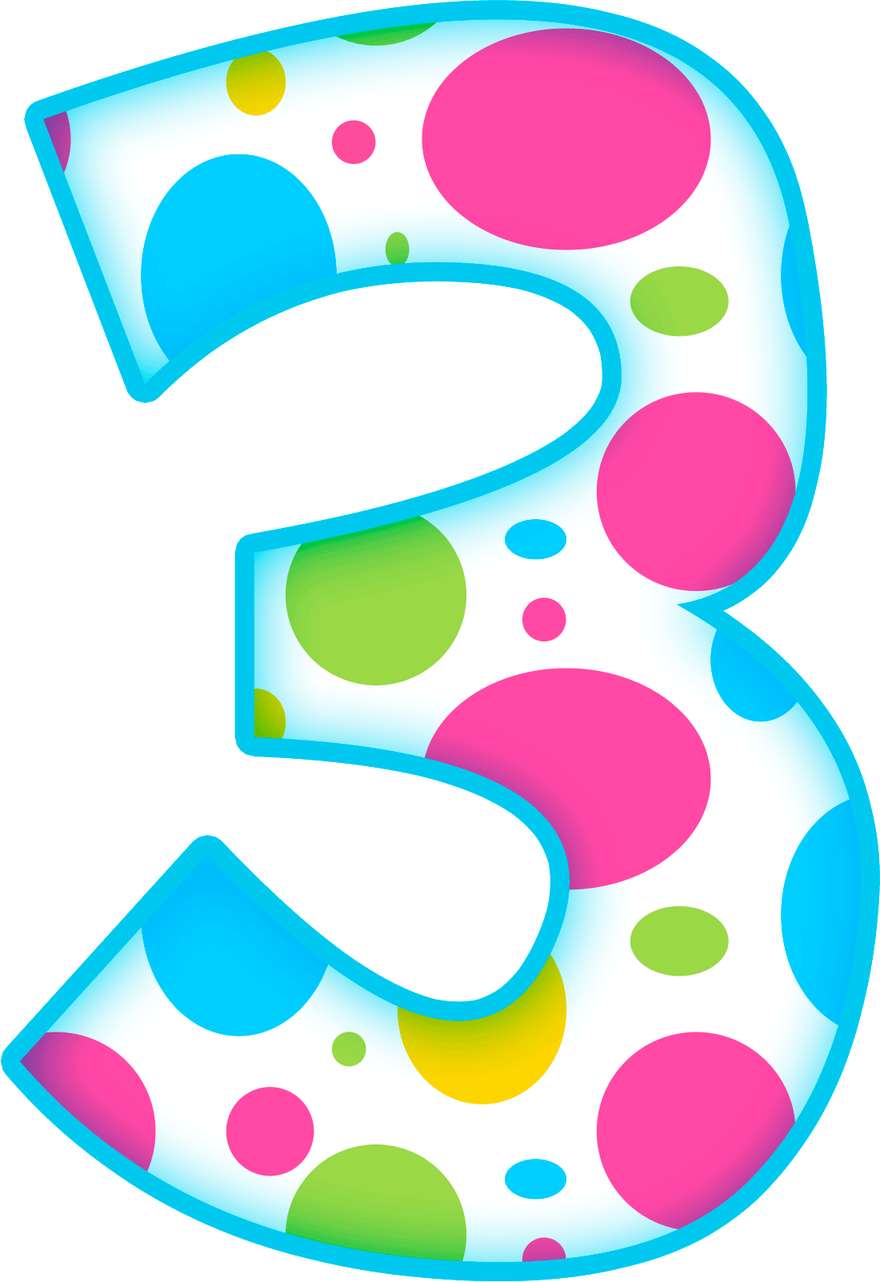 Elemento Numero 3 Três Bolinhas Png