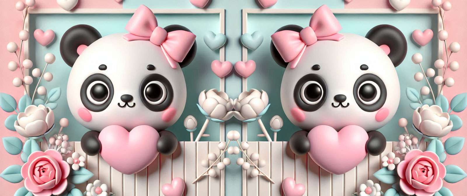 Ilustração De Pandas Fofos Em Casal Animais Png Arte Para Caneca Grátis Pra Baixar
