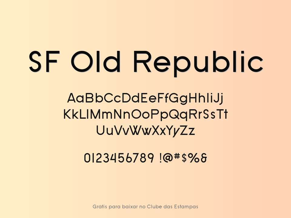 Fonte Sf Old Republic Grátis Para Baixar