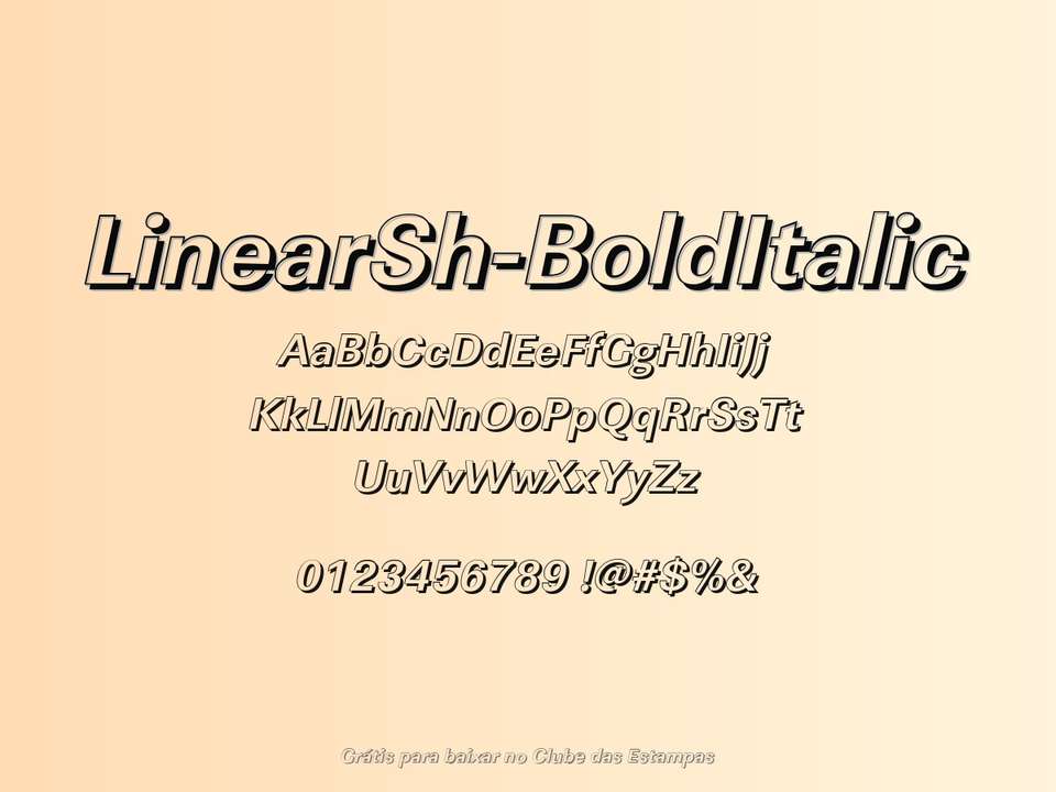 Fonte Linearsh Bolditalic Grátis Para Baixar