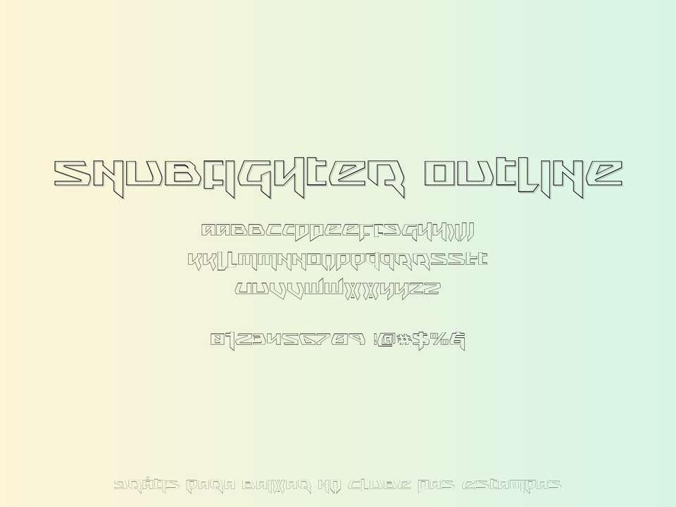 Fonte Snubfighter Outline Grátis Para Baixar
