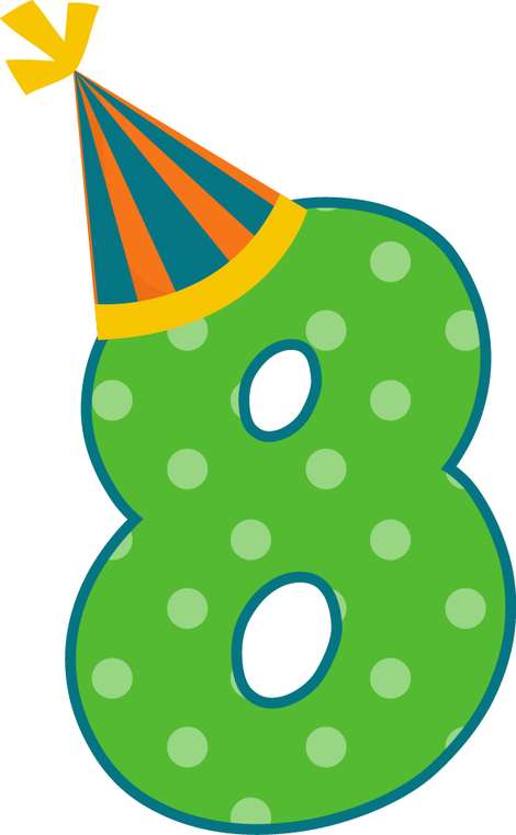 Elemento Numeral Aniversário Vela 8 Oito Anos Png (5)