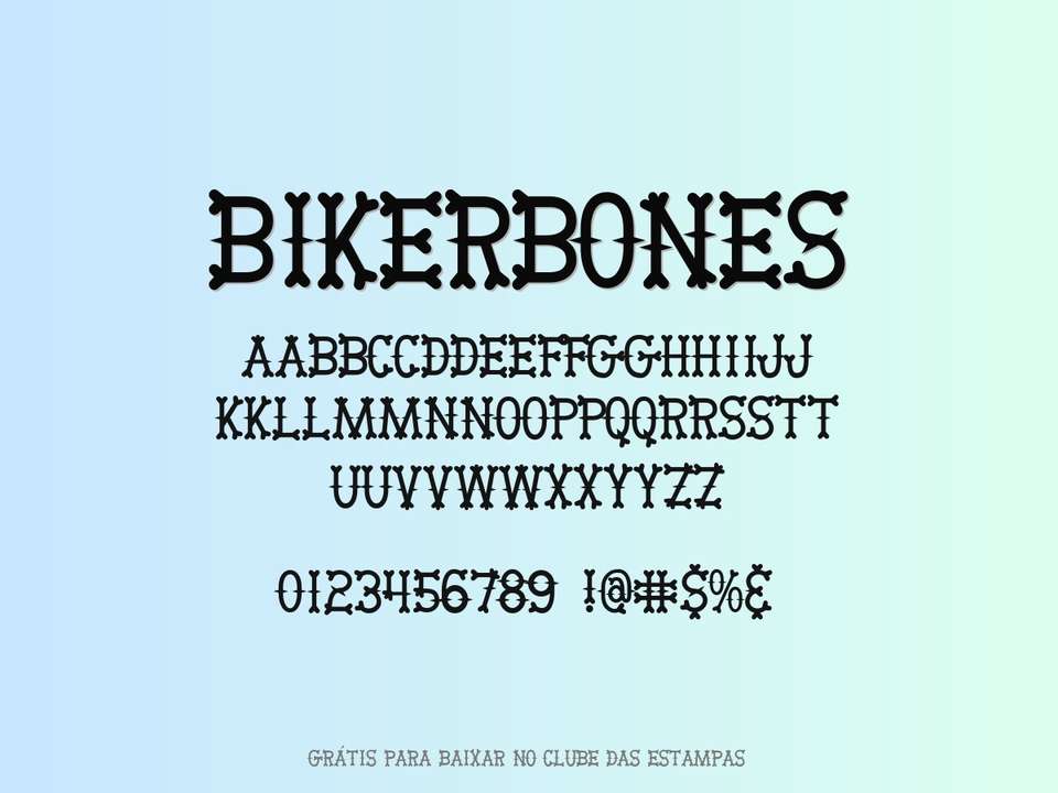 Fonte Bikerbones Grátis Para Baixar